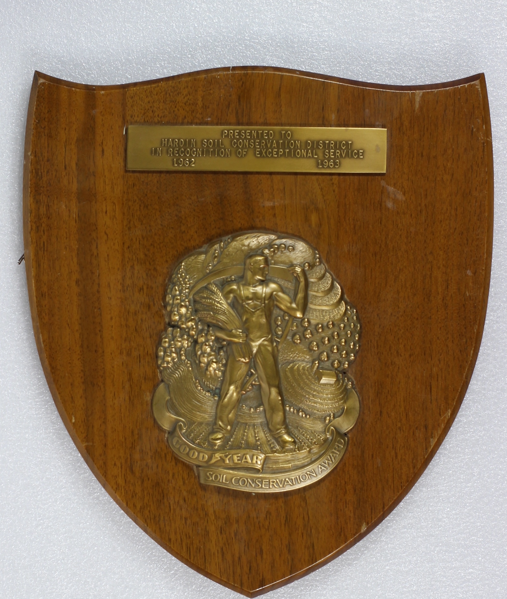Hardin County Soil and Water Conservation District award of exceptional service, 1962-1963