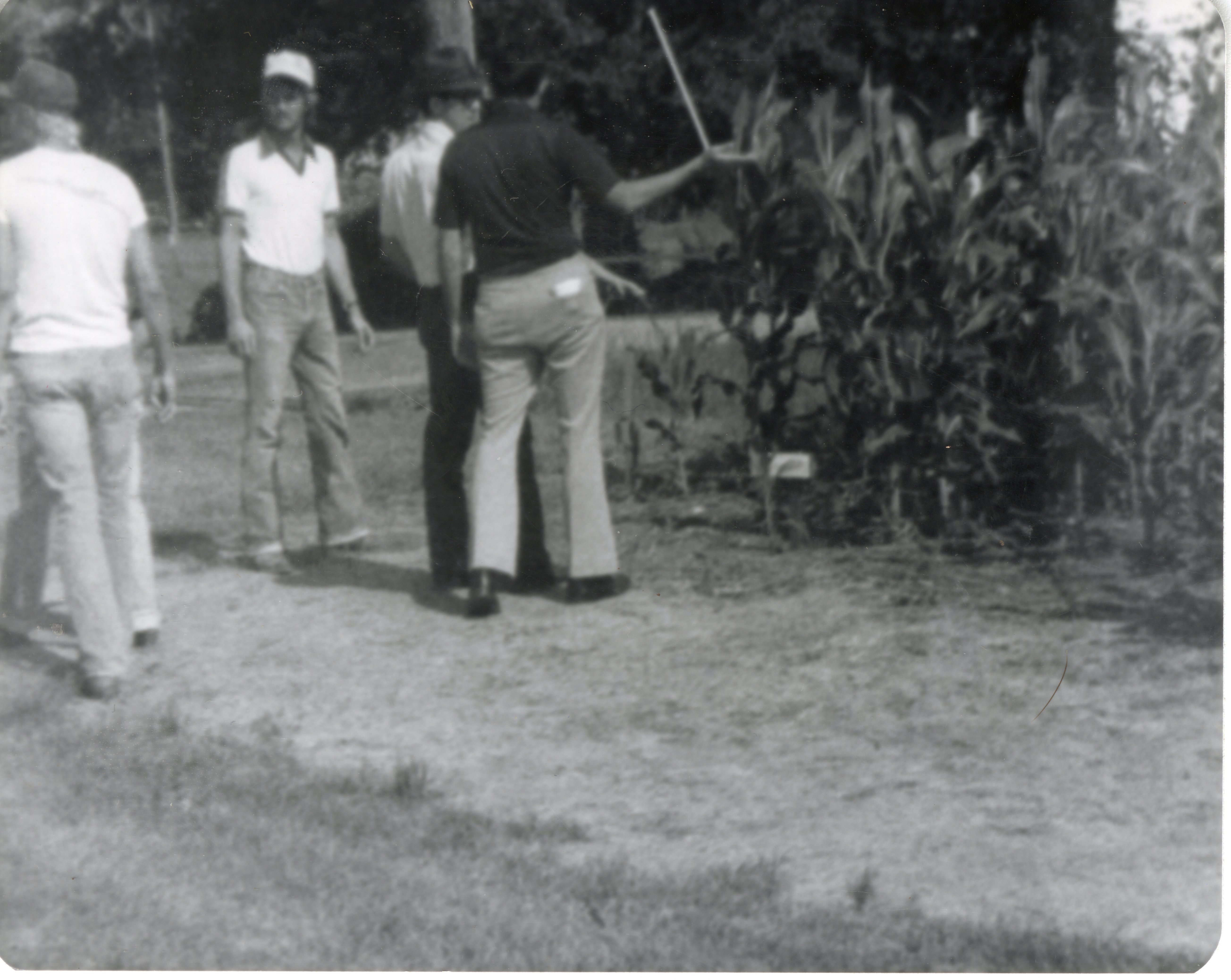 Men Looking at Corn