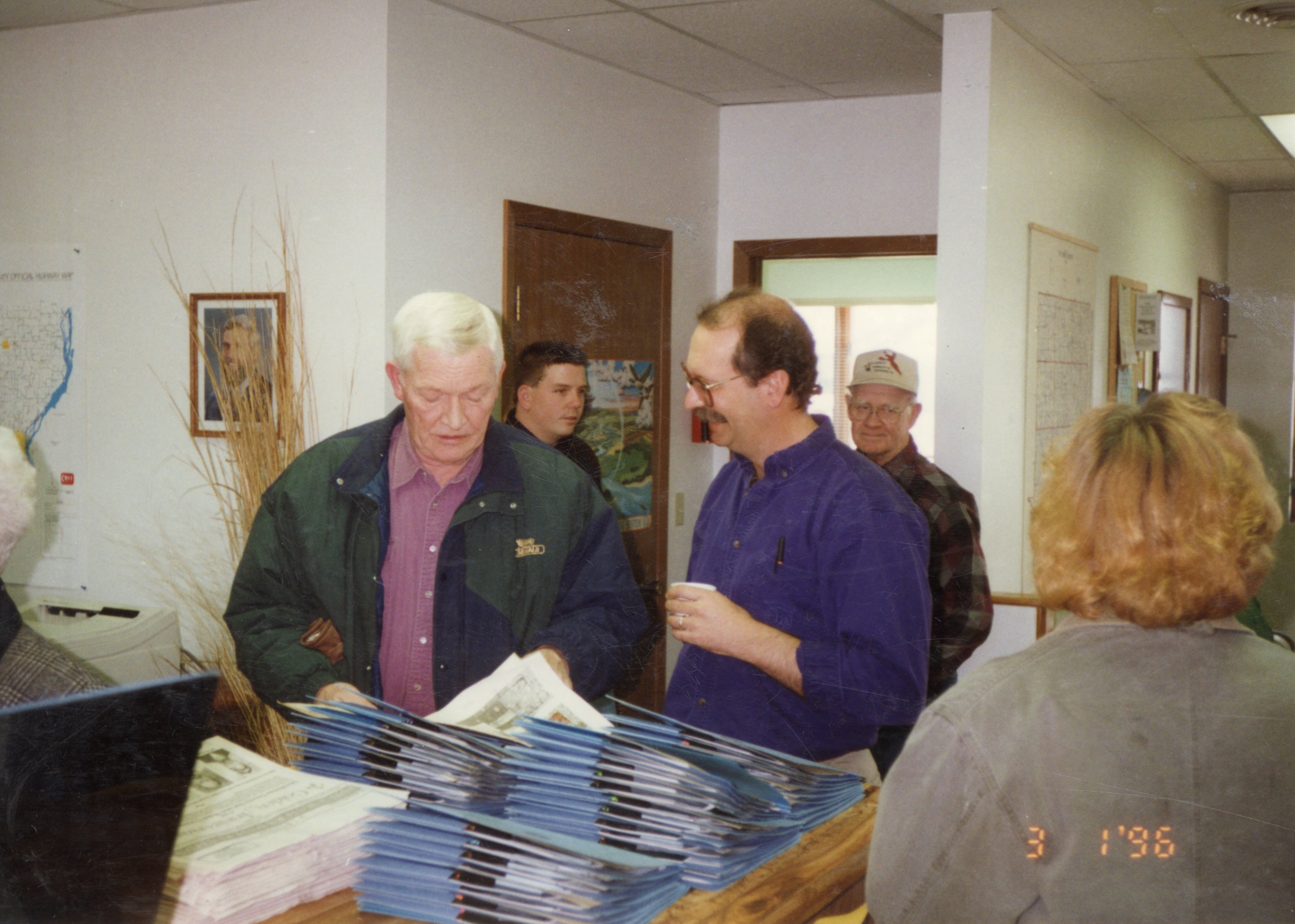 1996  Roger Cling and Bruce Trautman talk at open house