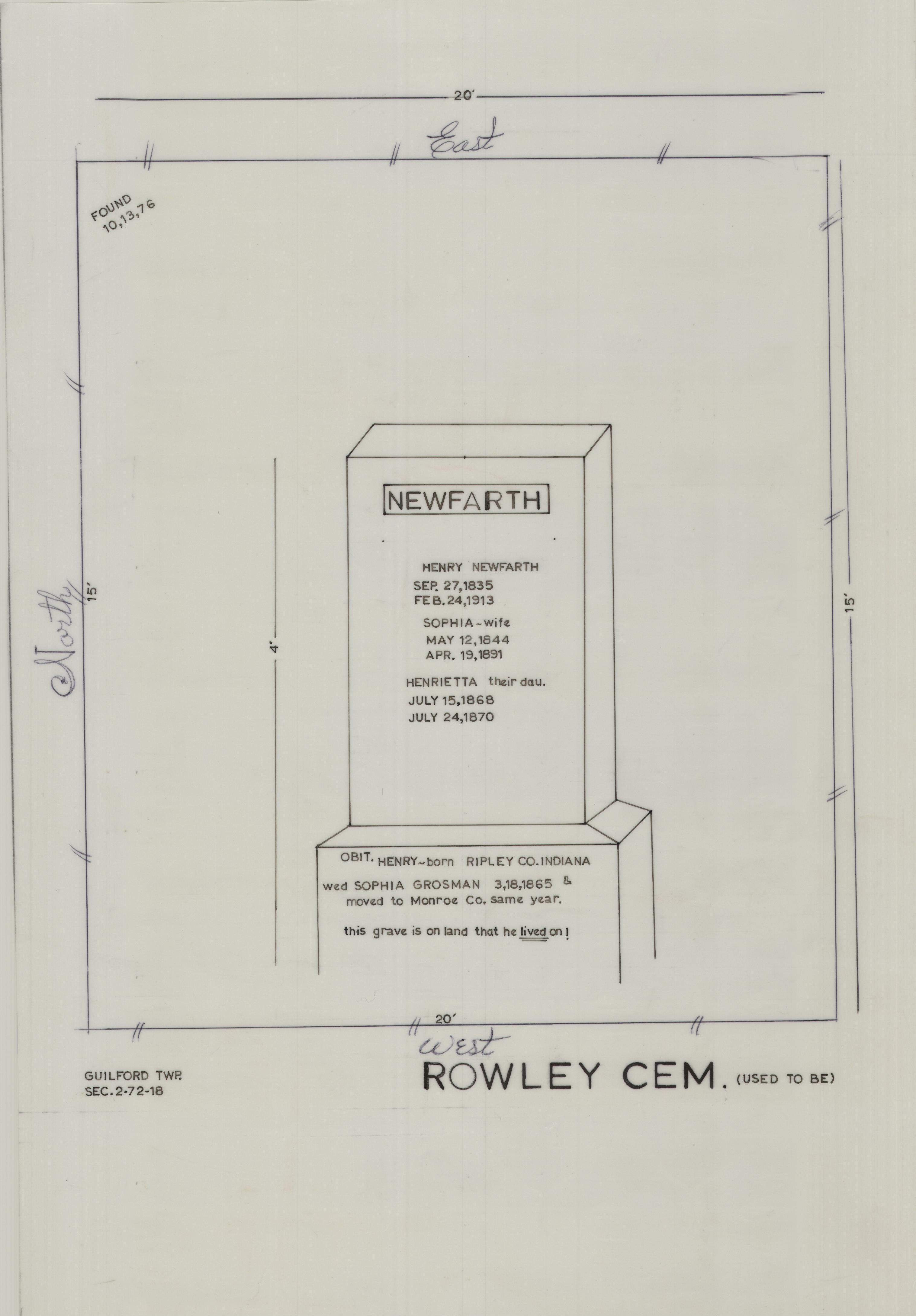 Guildford Township: Rowley Cemetery