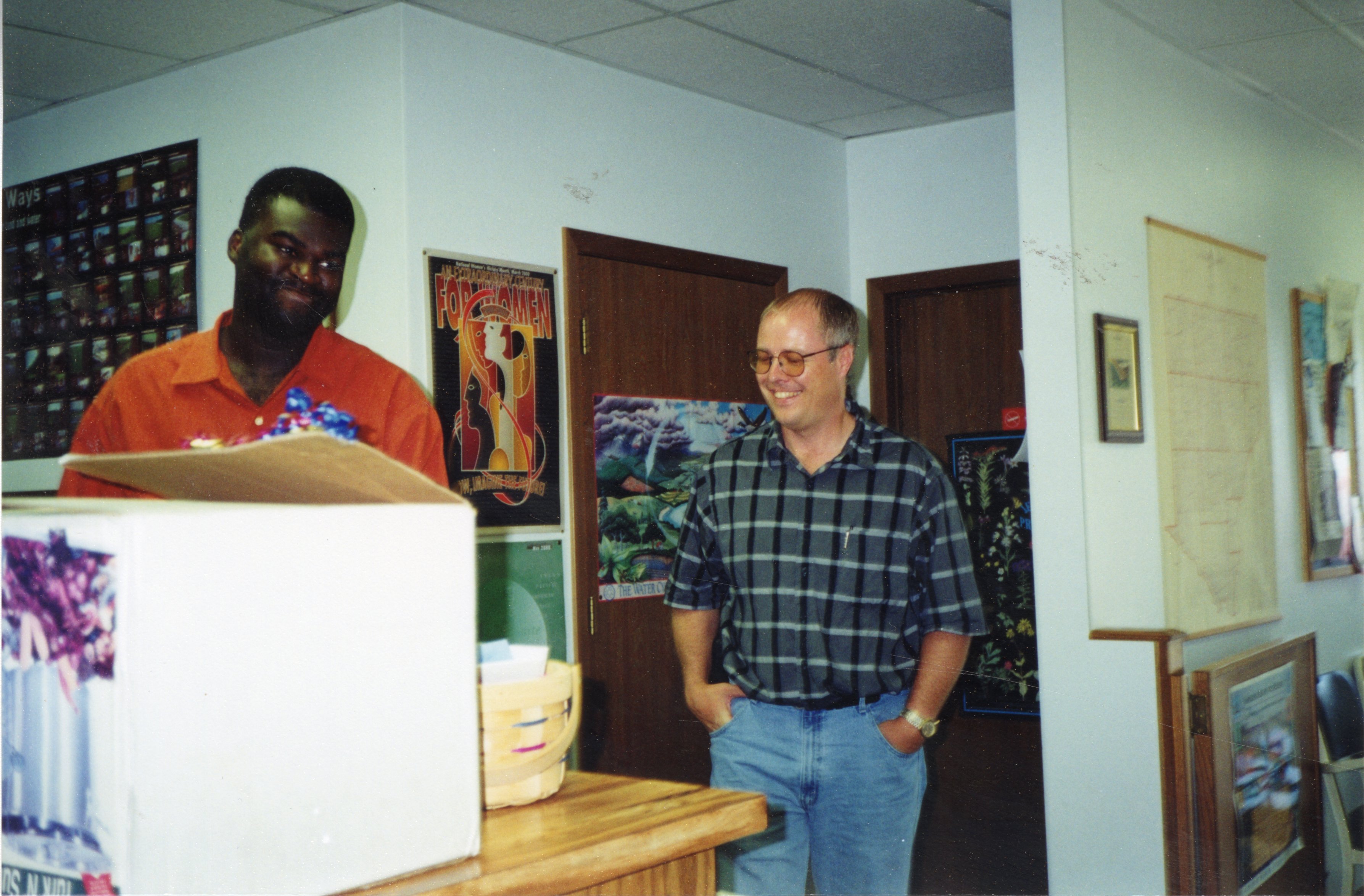 2000  J.B. Martin and Larry Jones at the going away party in 2000. 