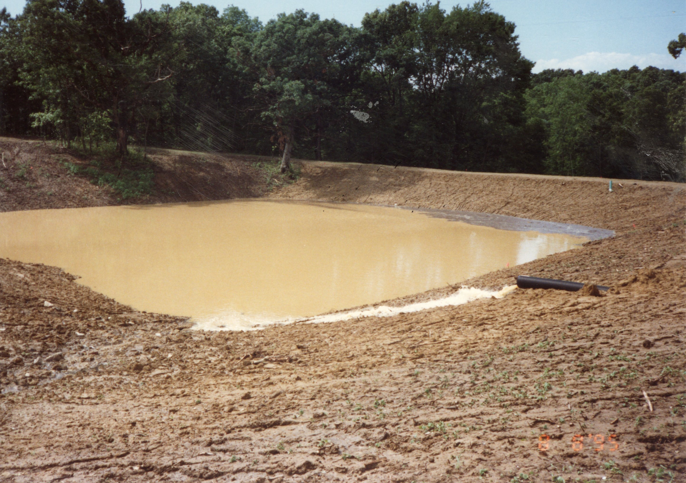 1995 New Pond Site of Art Kershner after heavy rain