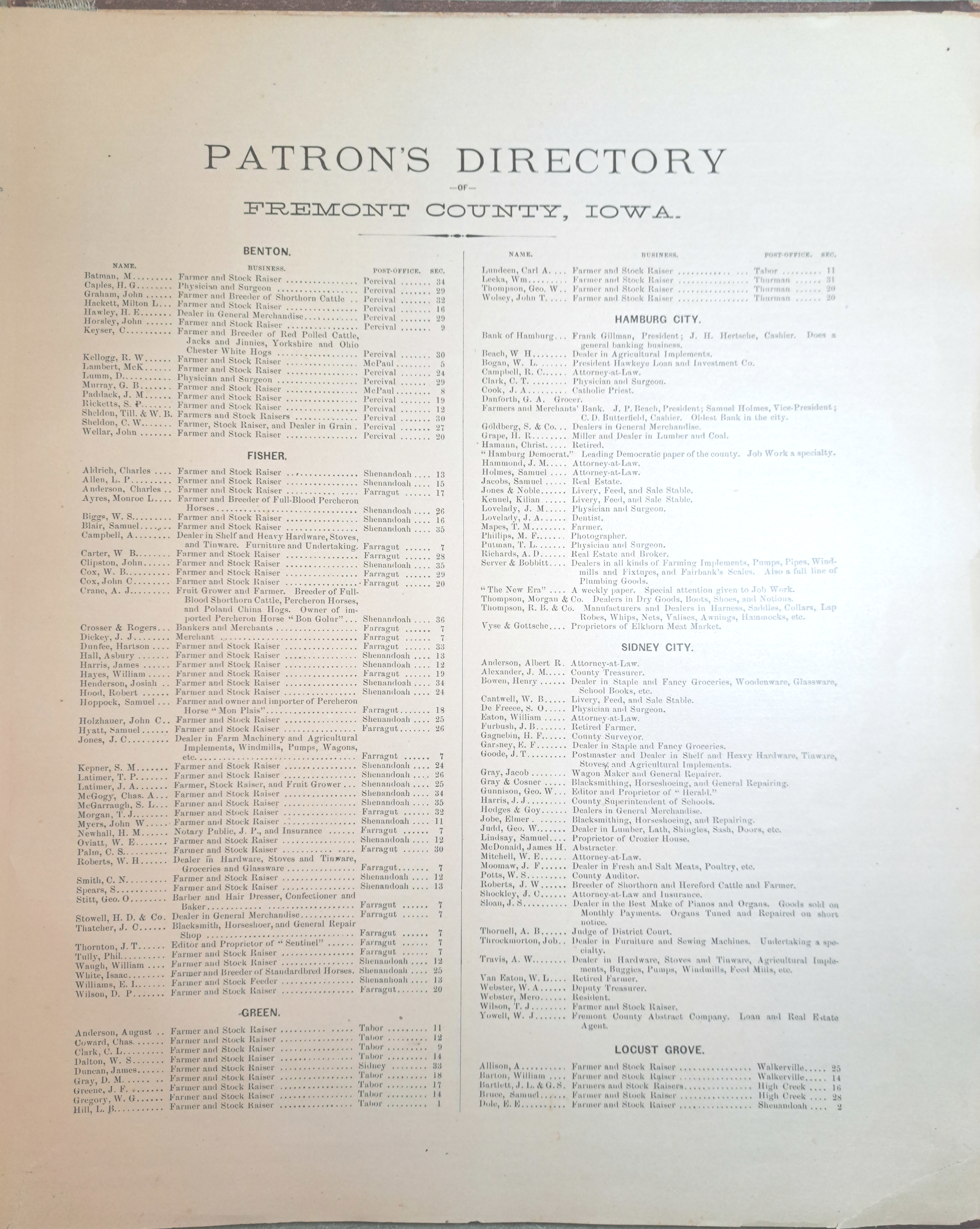 Fremont County Plat Book 1891 page 51