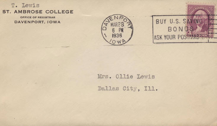 Lewis Letter Envelope 