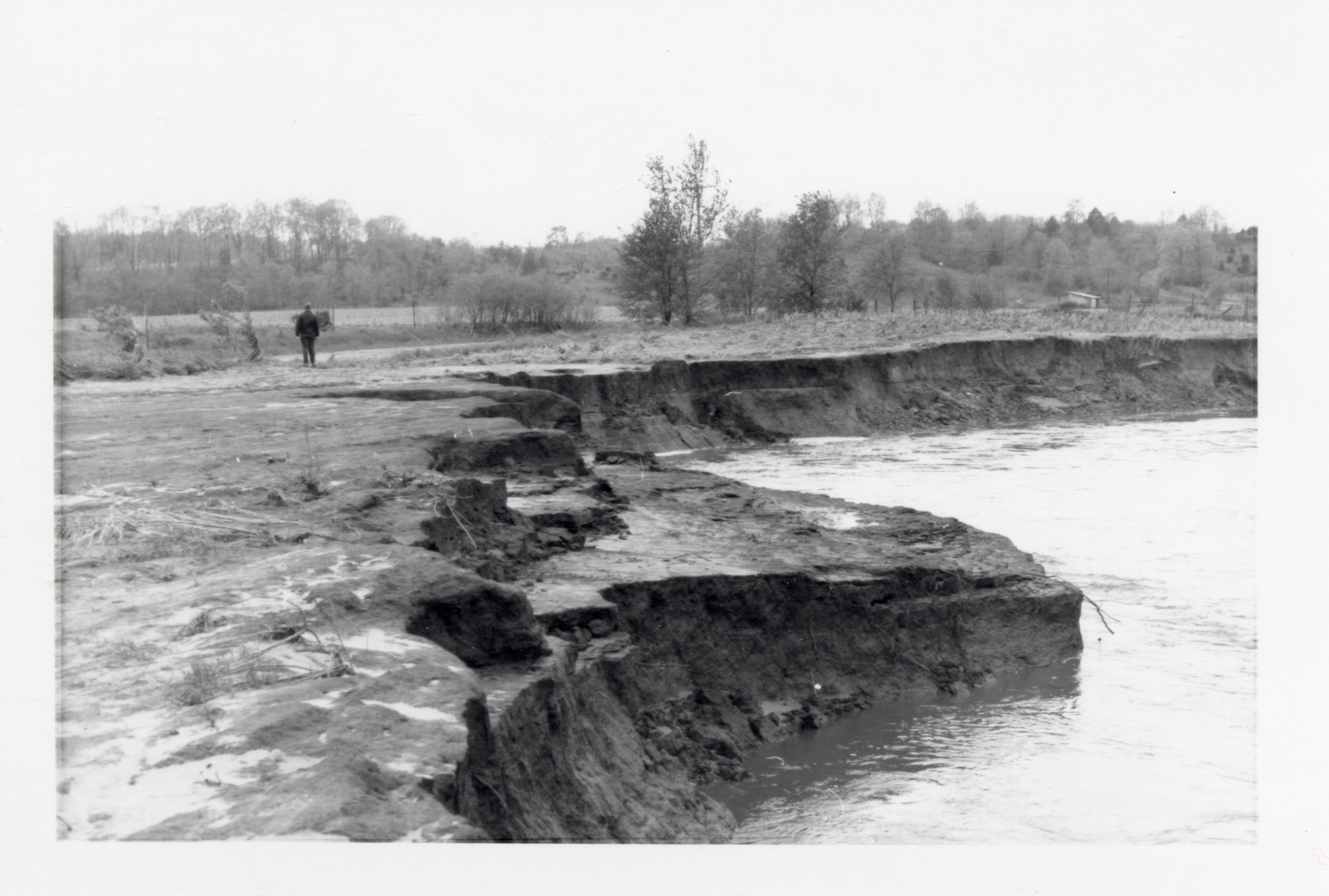1970s Bank erosion by stream