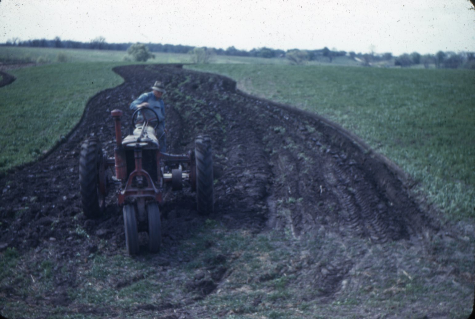 Frank Nebel creating terrace