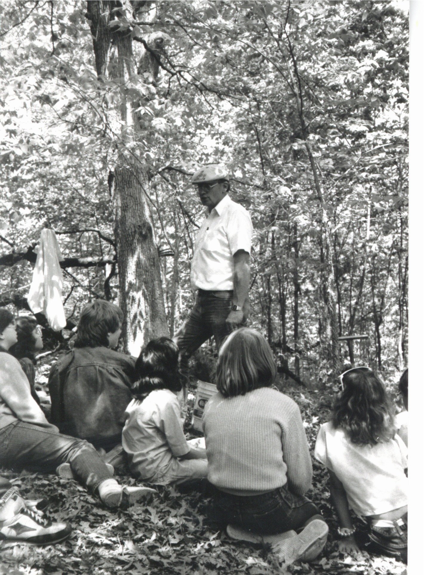 Outdoor classroom with Paul Wray, 1987