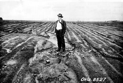 Hugh Hammond Bennett in a field in Oklahoma_Exhibit 