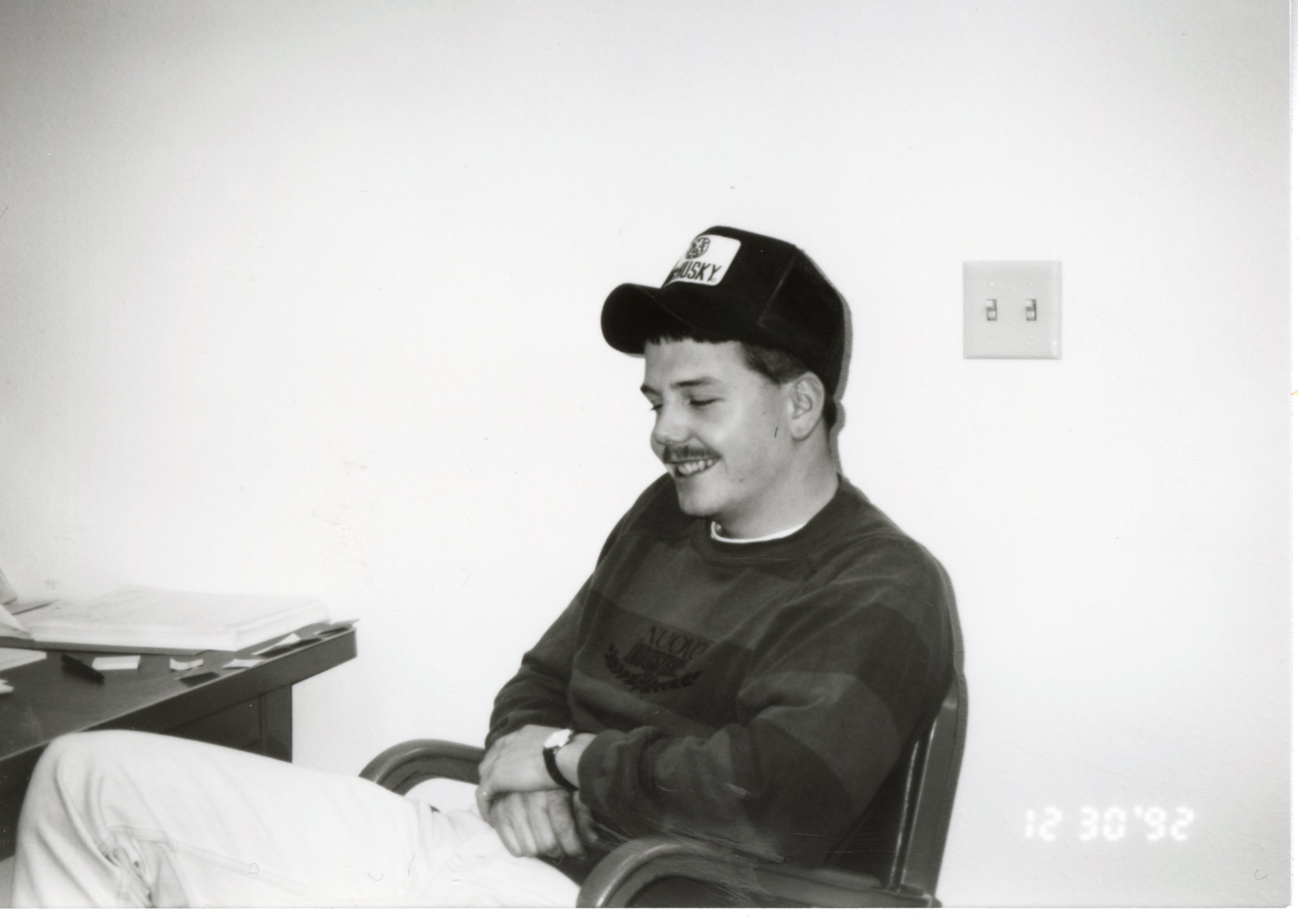 1992 Drew DeLang studying