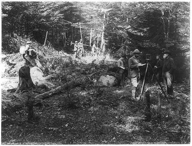 Adirondack R.R. survey party, near Long Lake, 1888