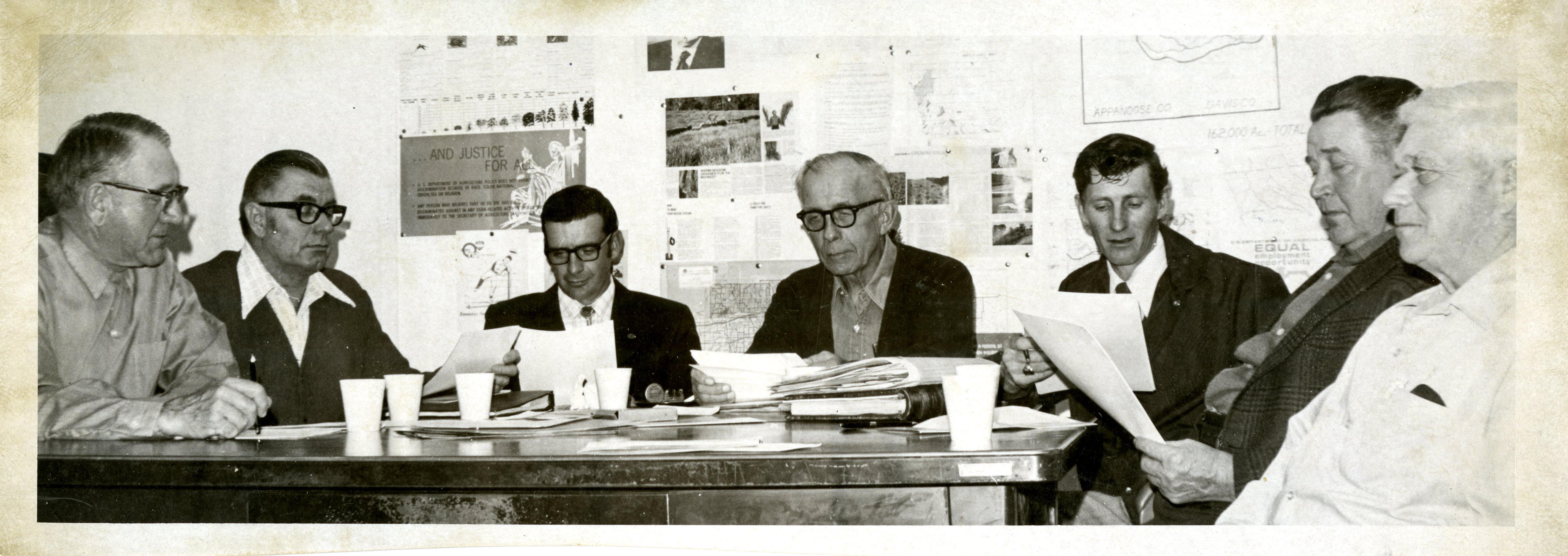 Seven Men at District Commissioners; Meeting Review 1974 Annual Report