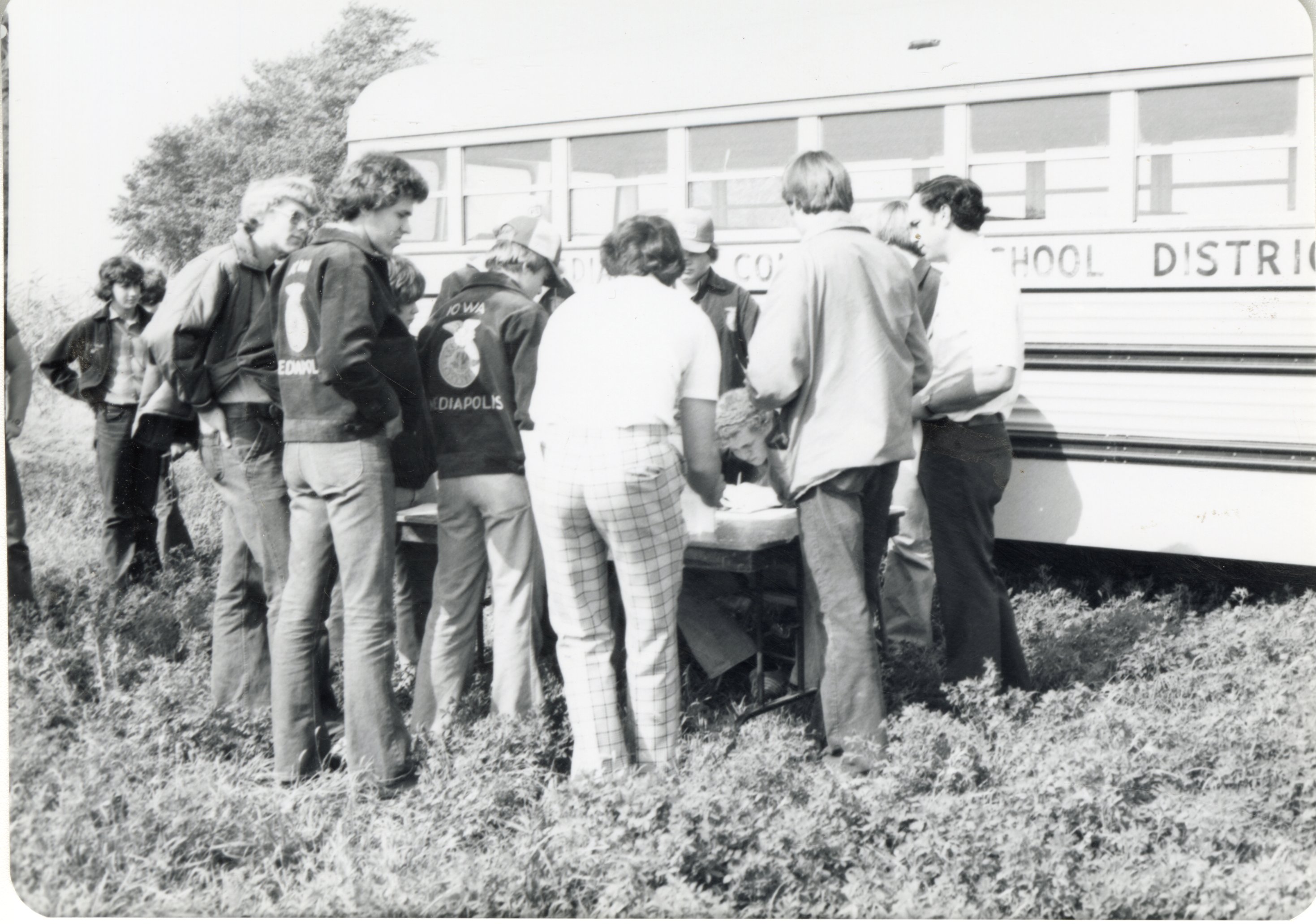 Students on field trip by bus