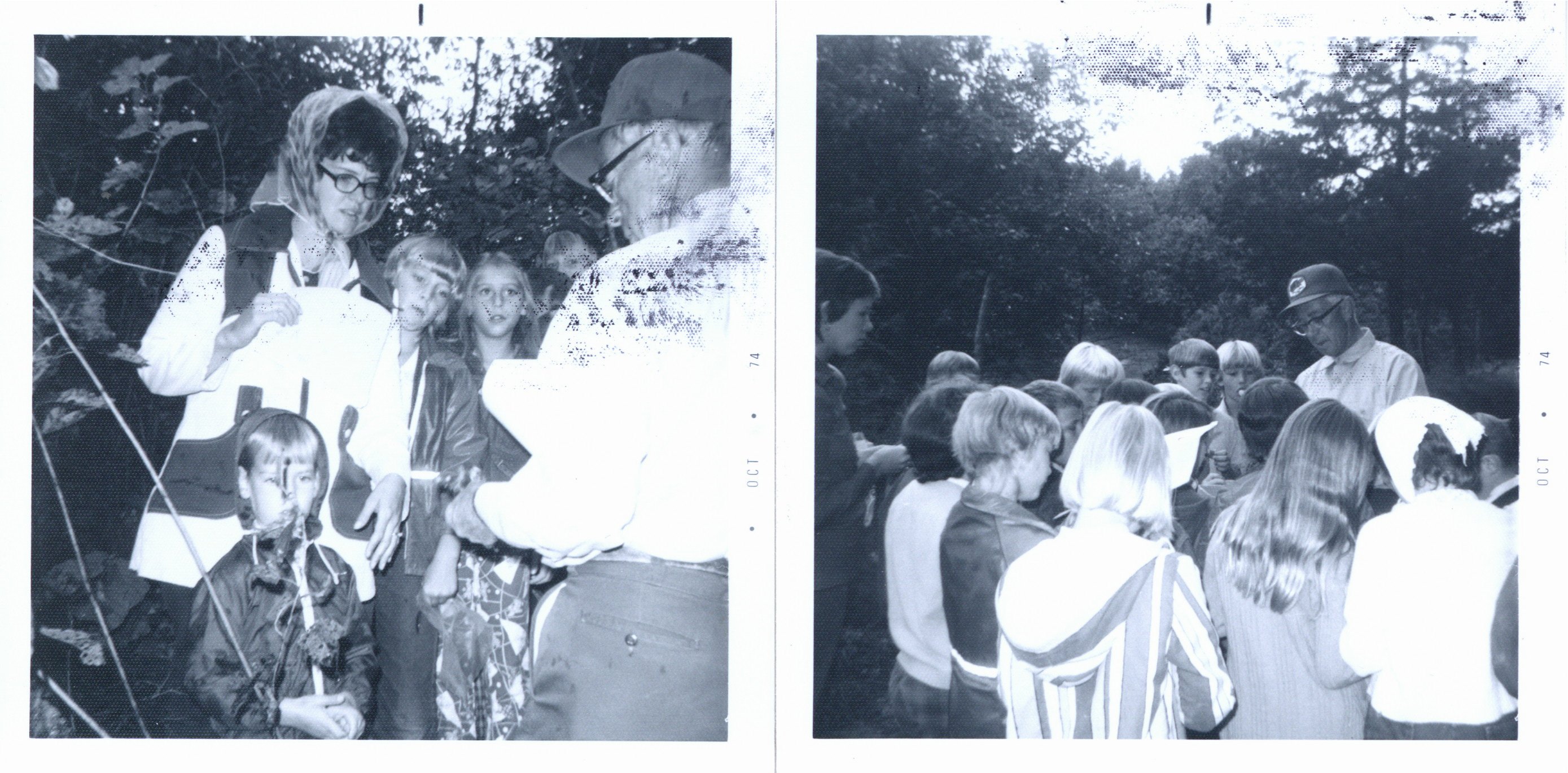 Outdoor classroom with Preston Community School, 1974