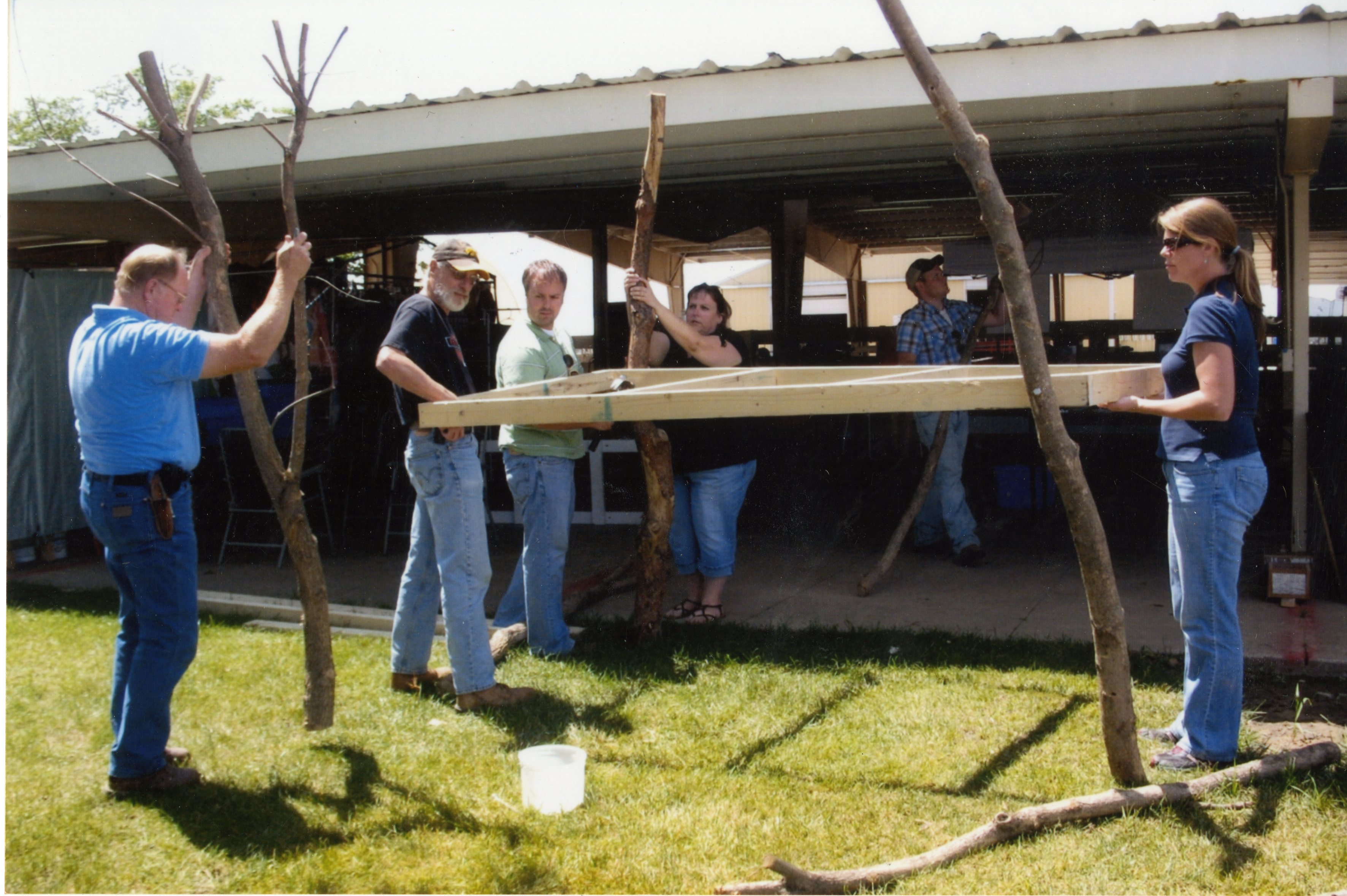 2009 Fair Booth Display Being Built at the Des Moines County Fair in Burlington, Iowa