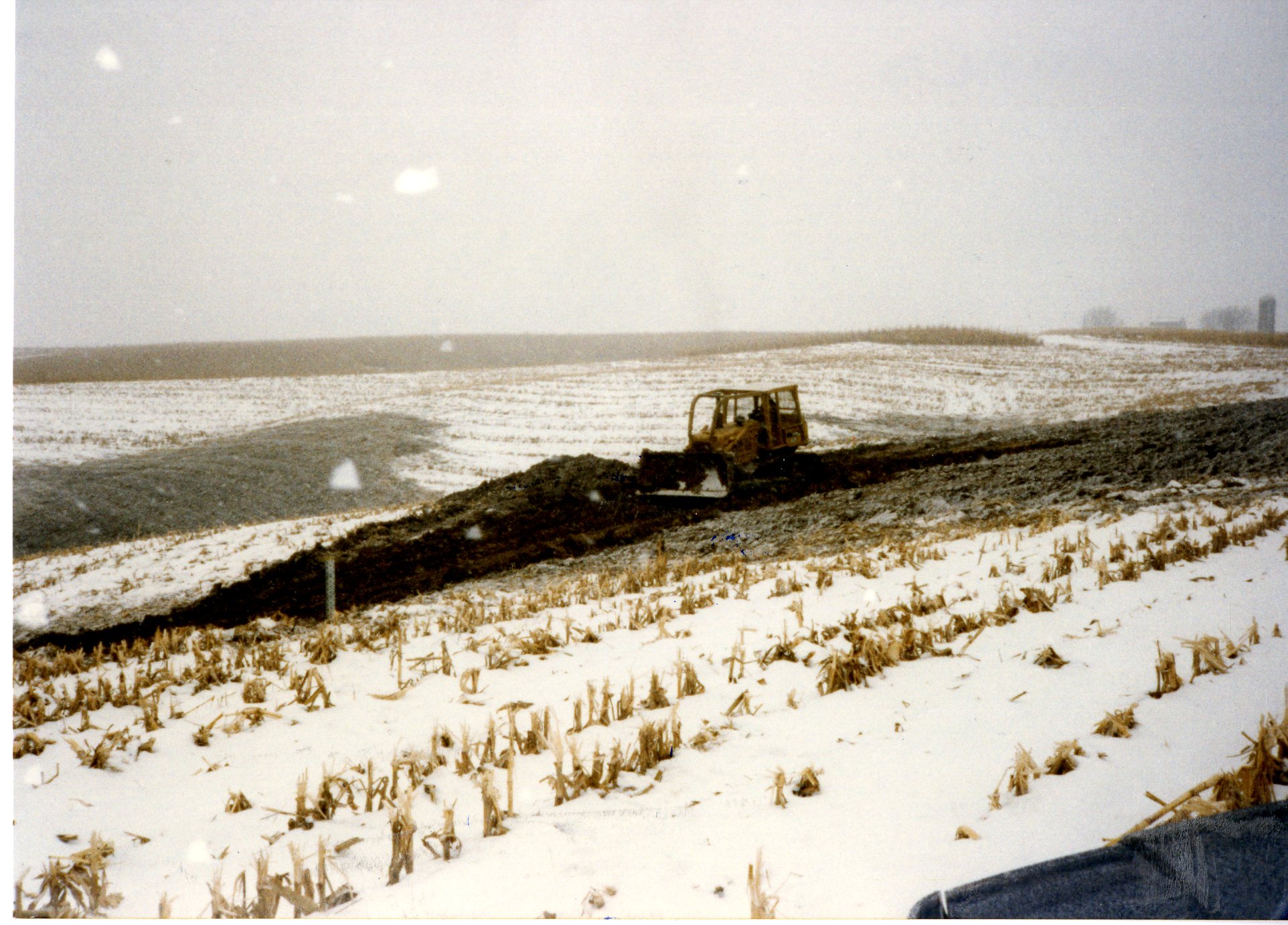 Terrace building in winter