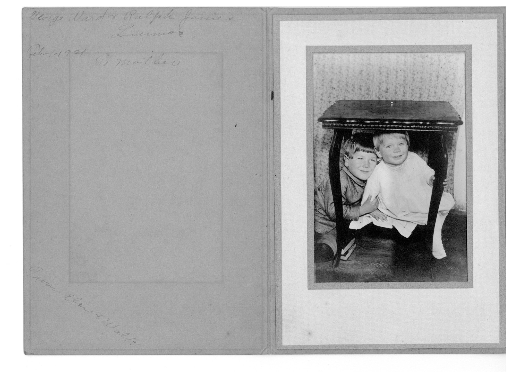 1921 Vintage Photo - Two Children