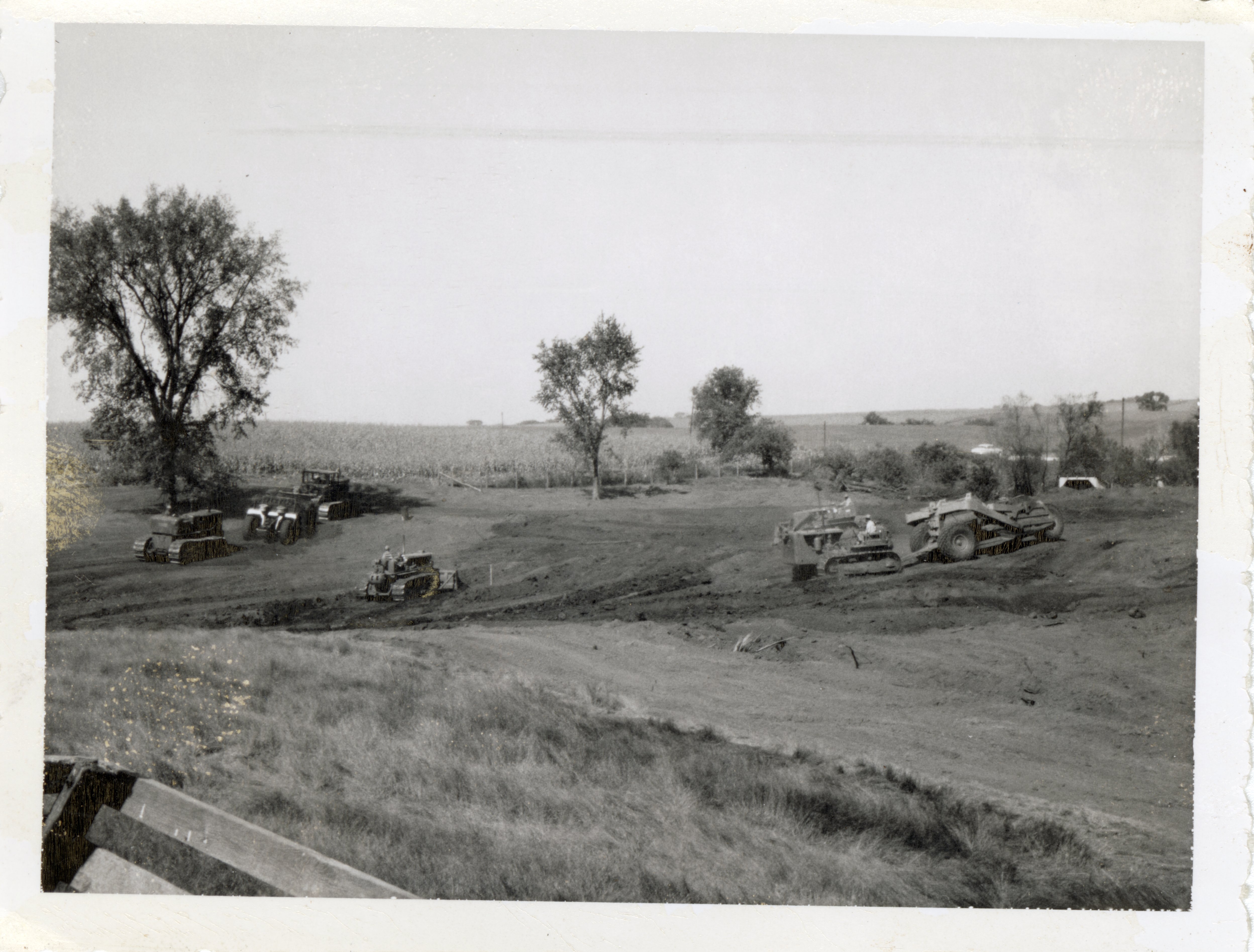 Photographs of bulldozing machinery 