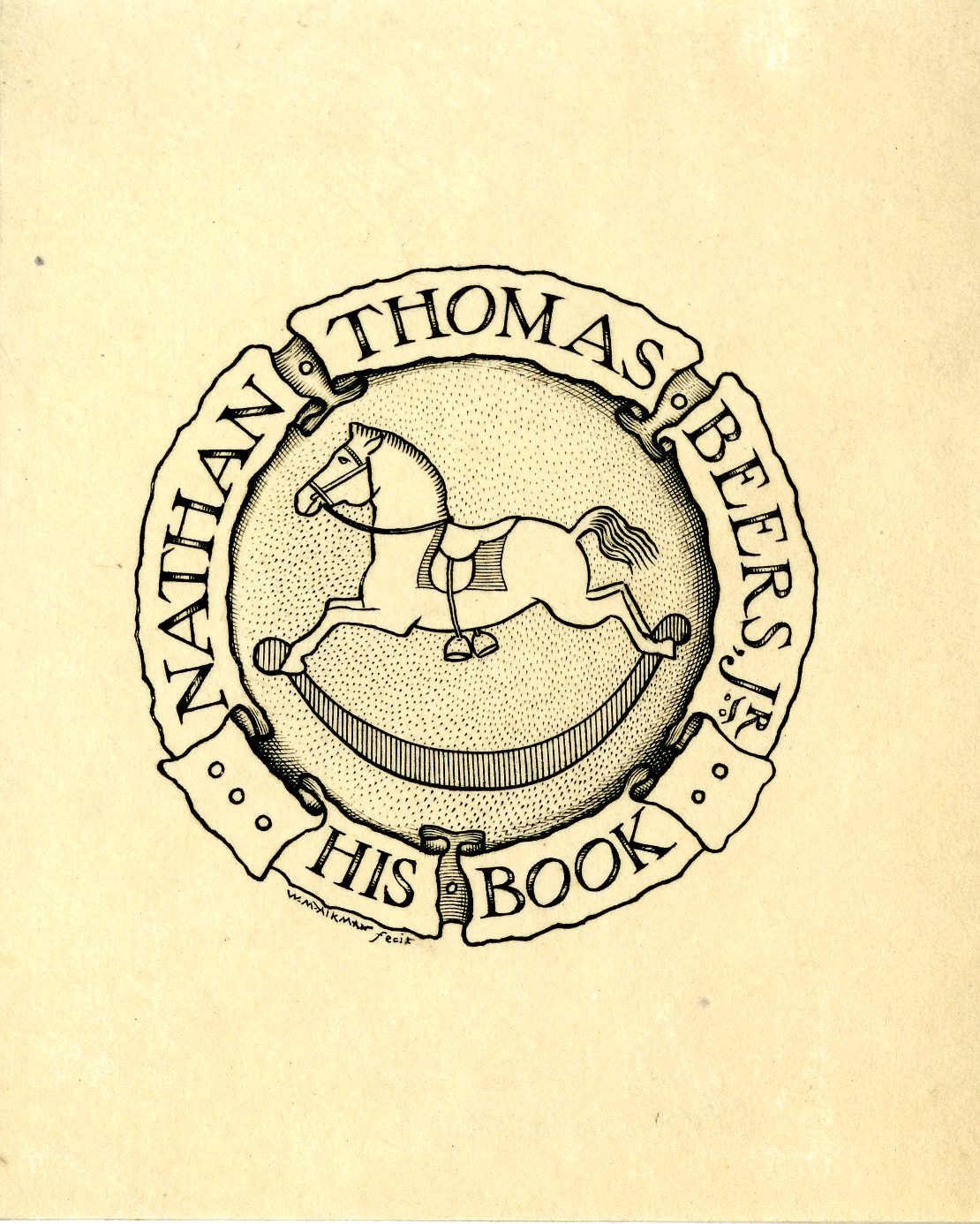 Nathan Thomas Beers Bookplate 