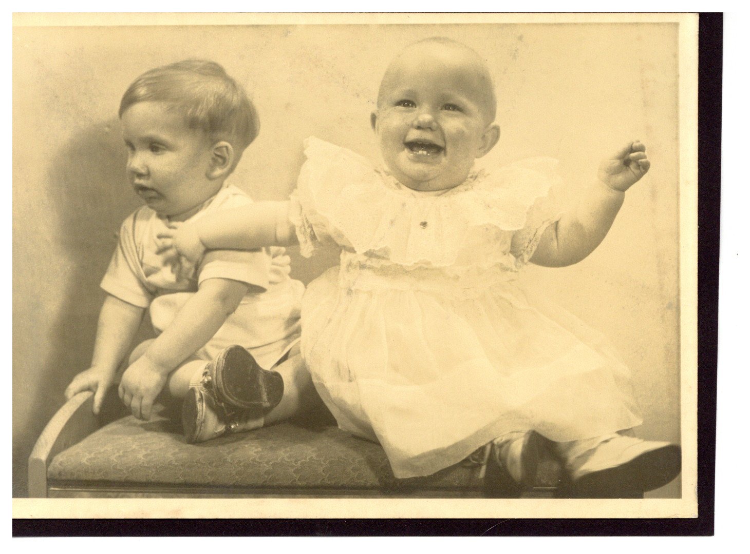 Vintage Photo - two babies
