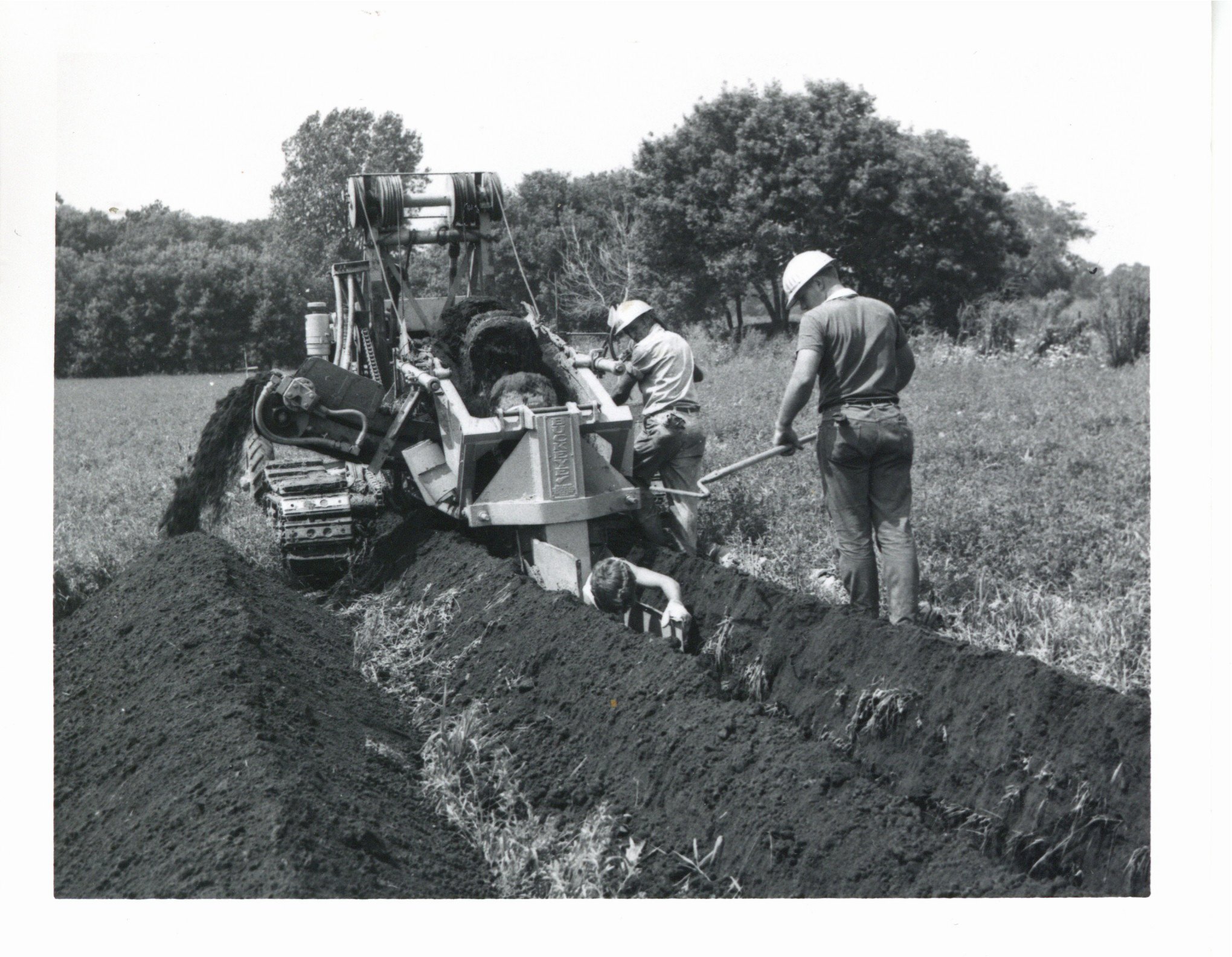 Tiling on Herman Schwartz farm, 1969