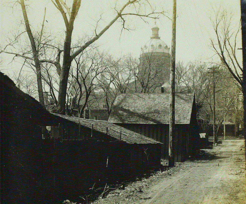 View of residential areas around the capitol.