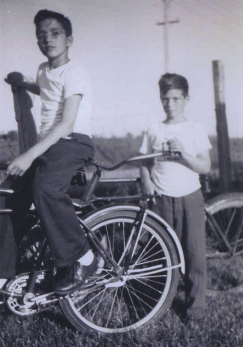 Gilbert and Bruno Andreini with Bicycles