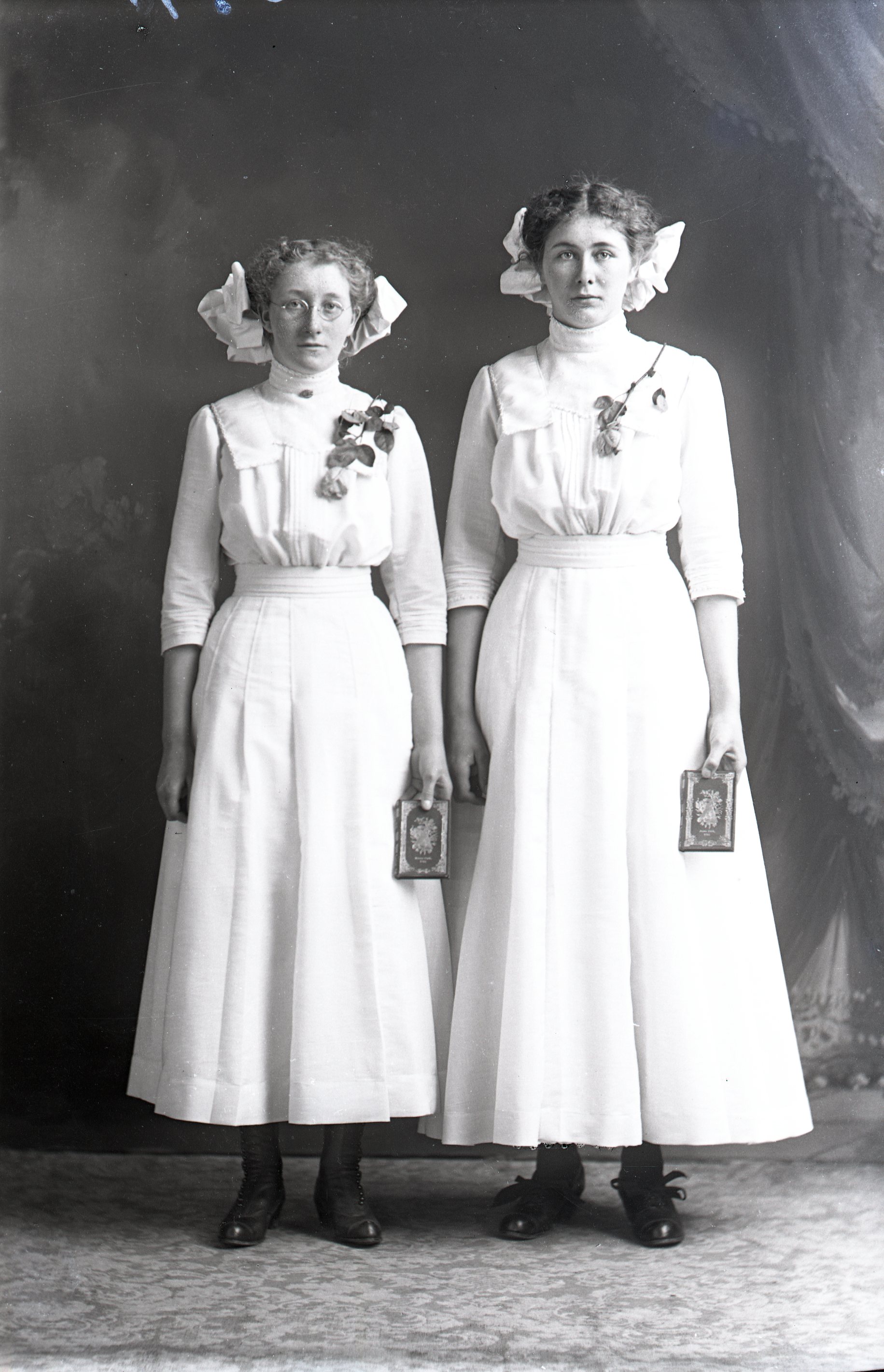 Two women with books