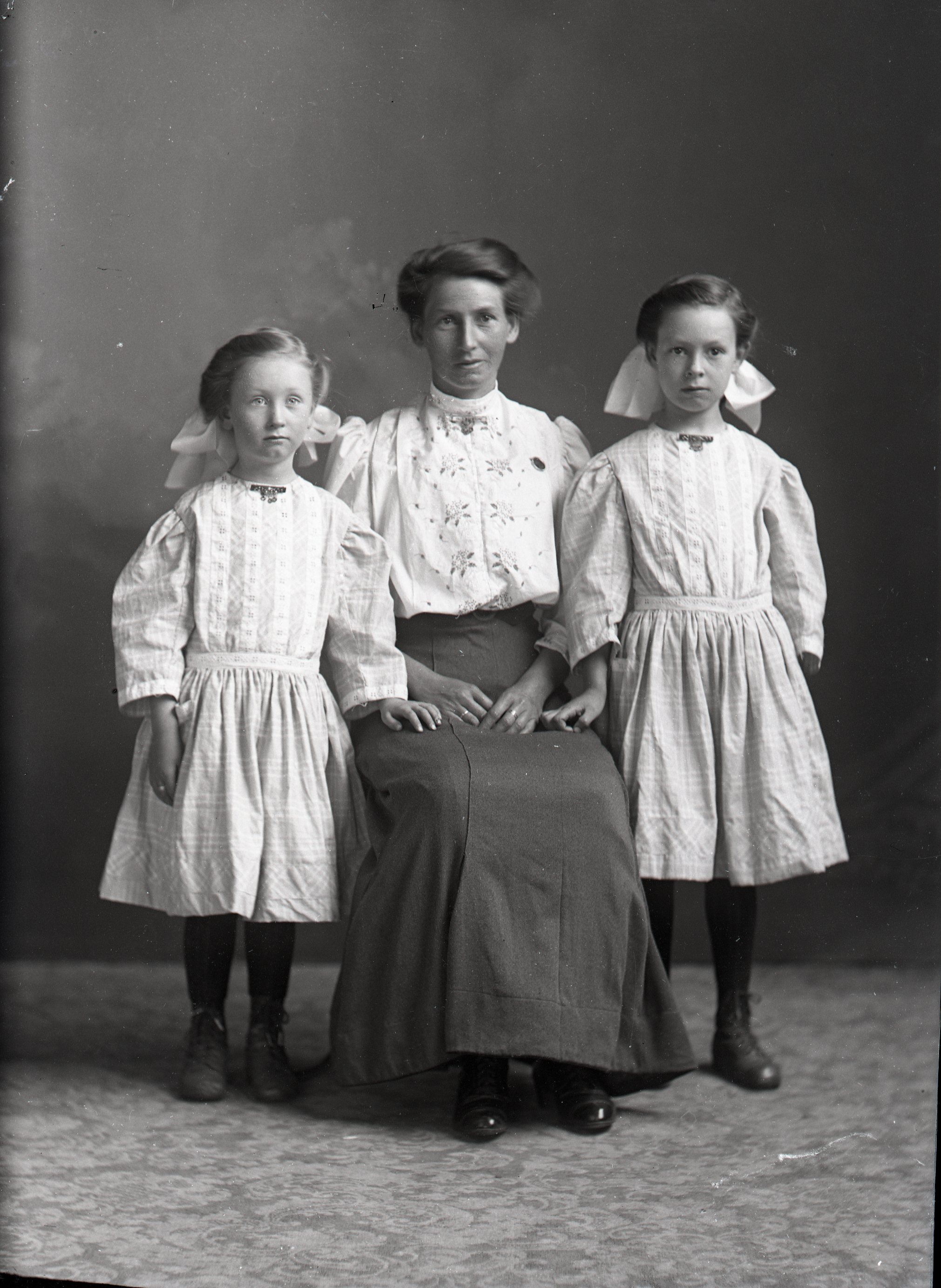 Woman with two girls