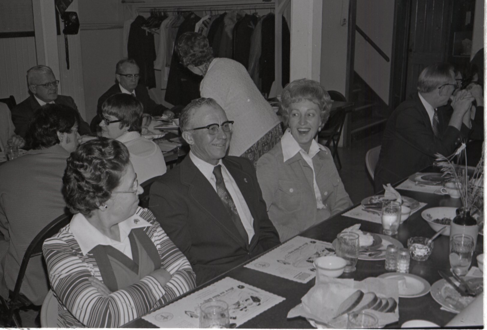 Dorothy Davis chats with others