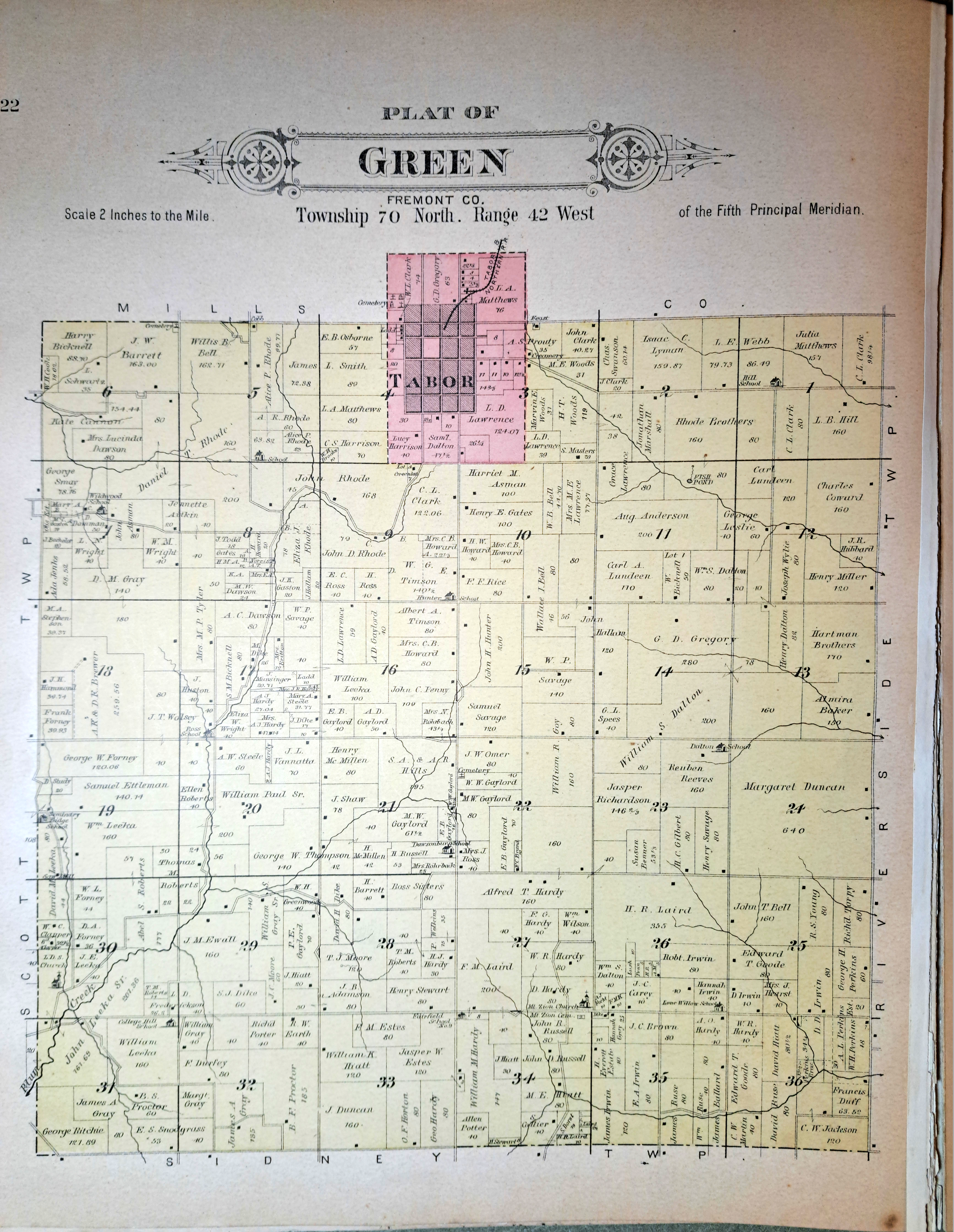 Fremont County Plat Book 1891 page 22