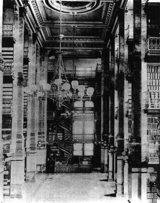 Law Library with original chandeliers