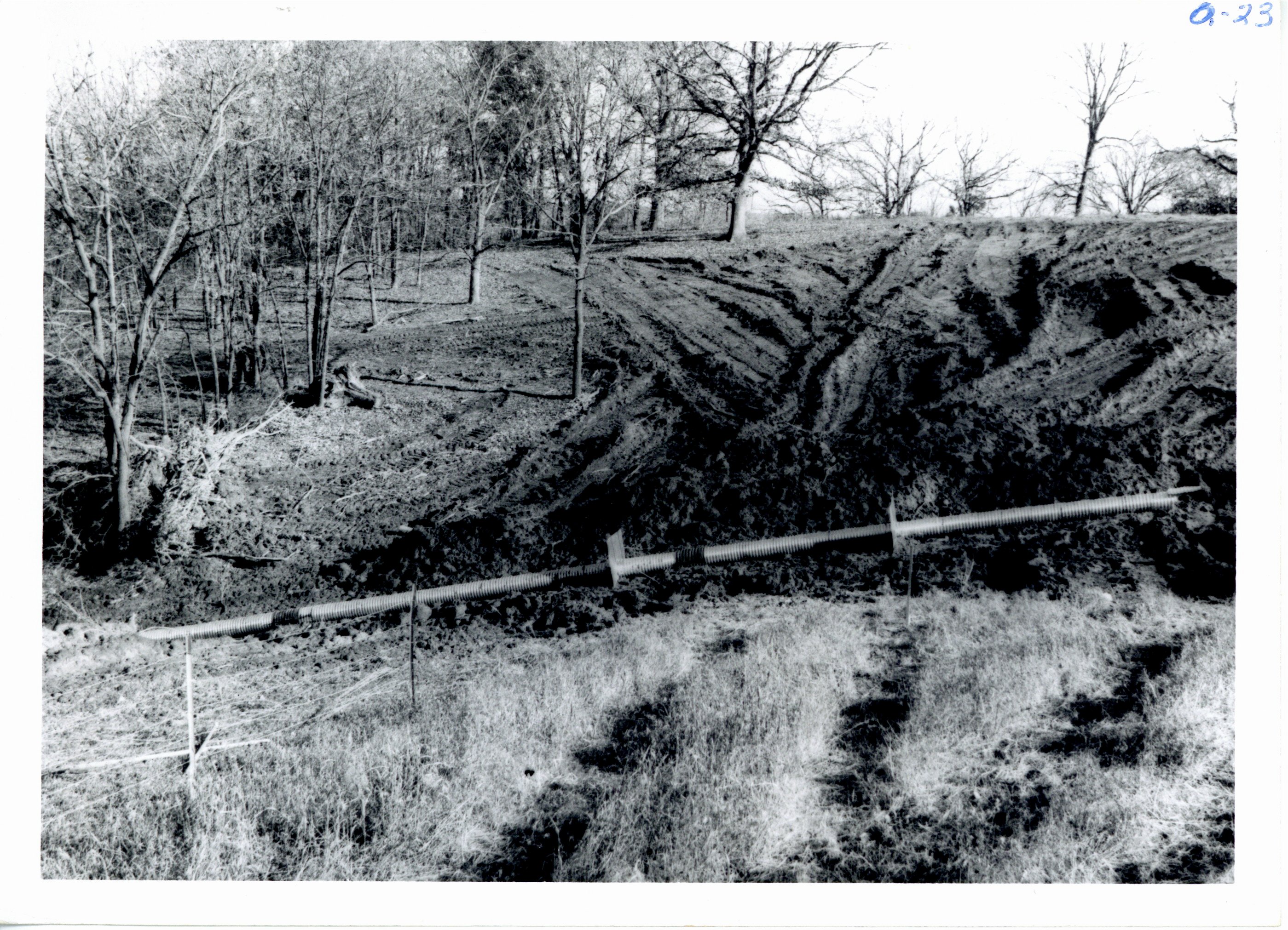 Albert Knake farm at various stages of conservation construction, 1965