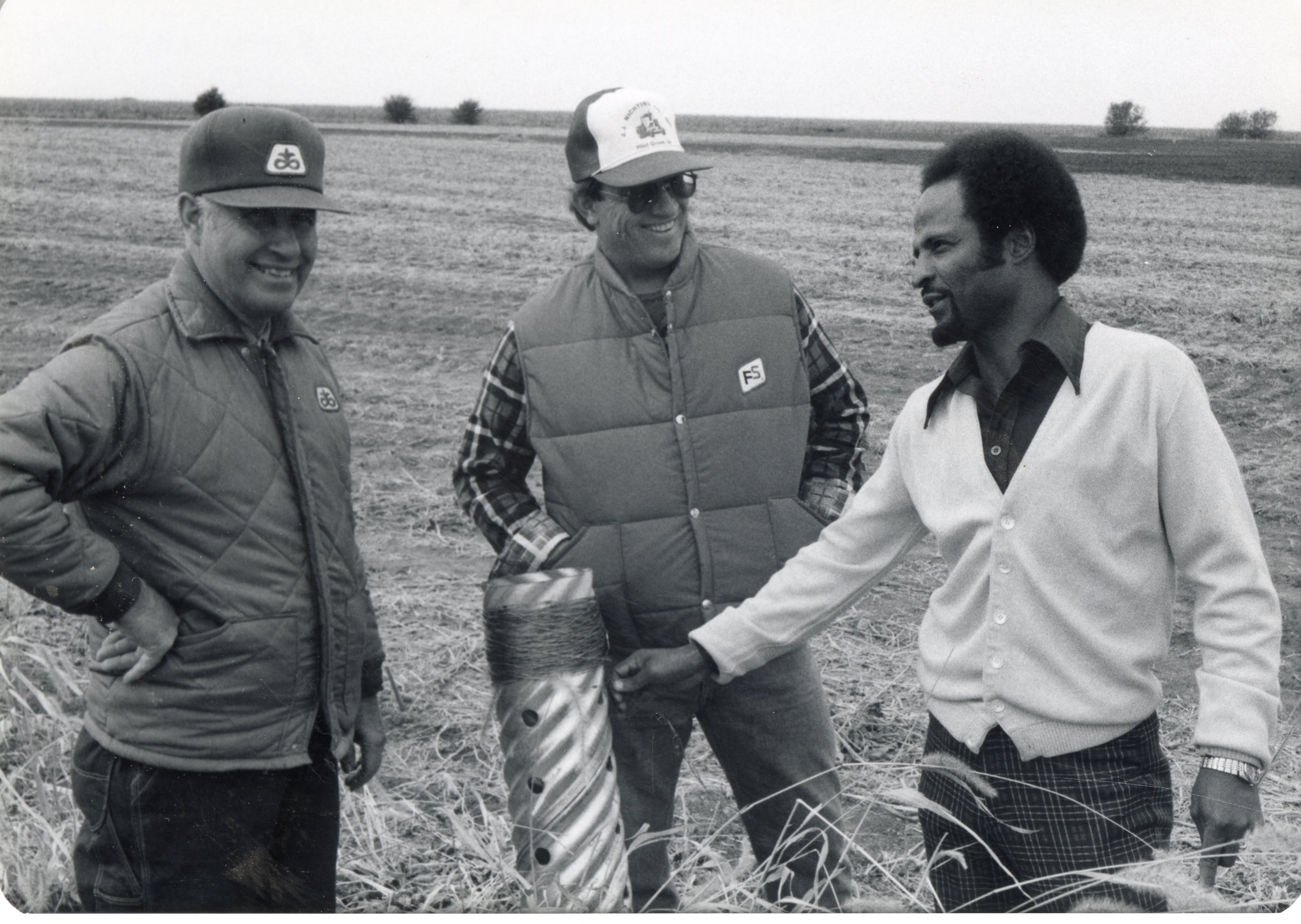 William Baugh talks to men on tour