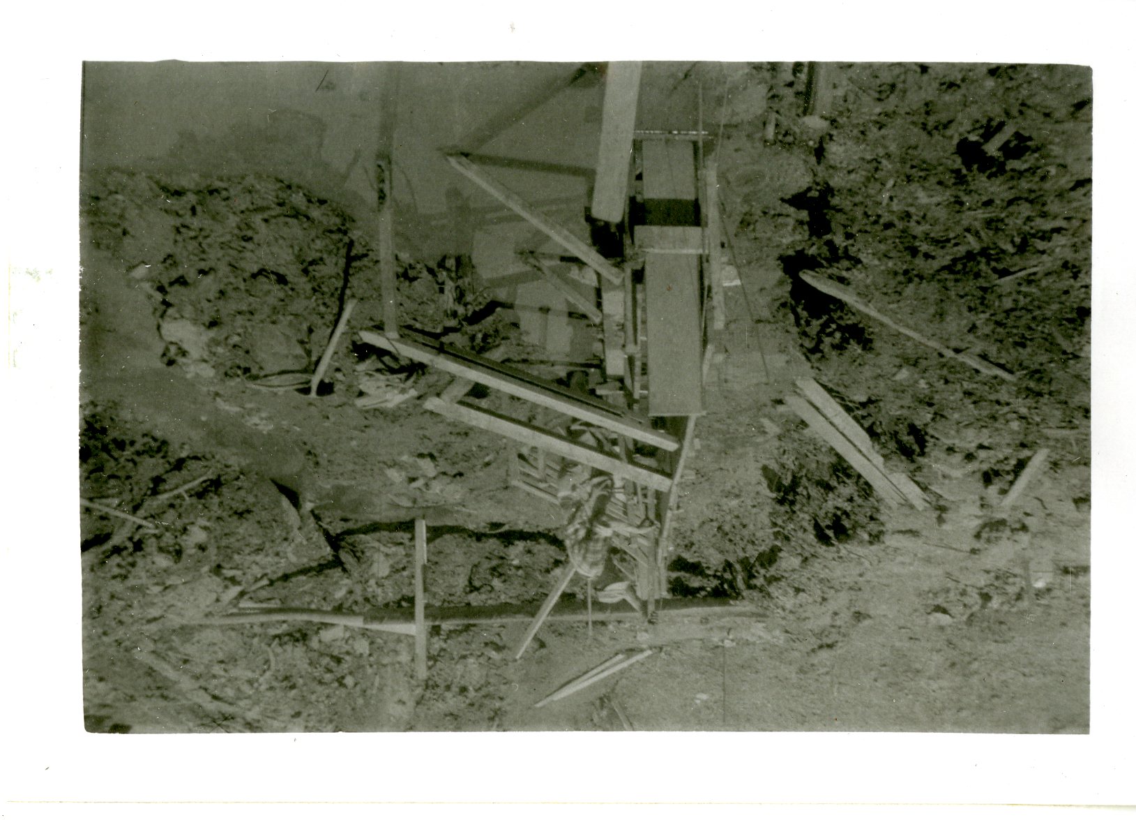 Warren Langwith drop spillway construction, 1958