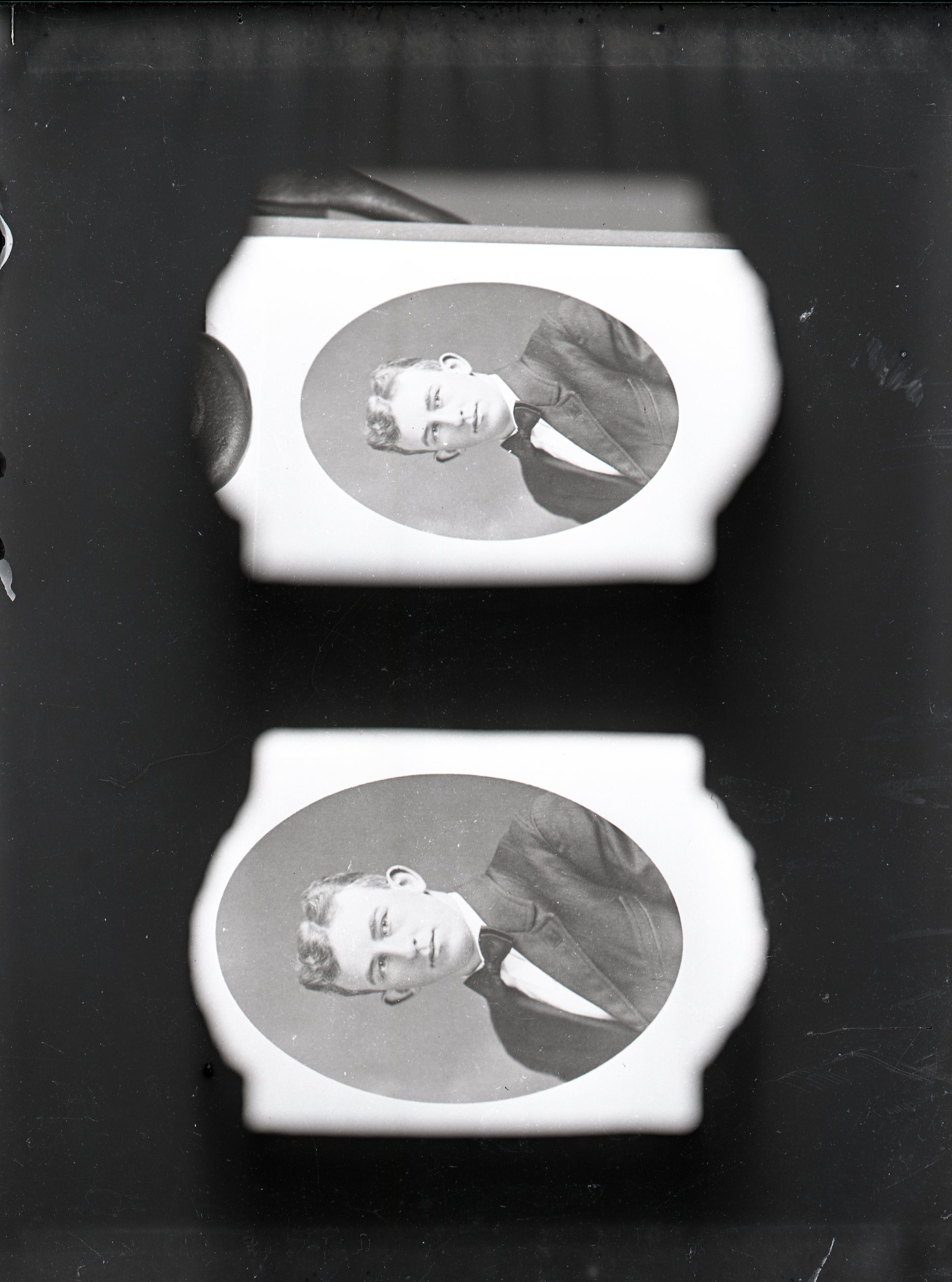 Two photos of man in  bowtie