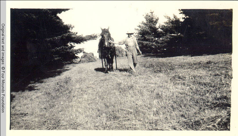 John Heitzman leading horse