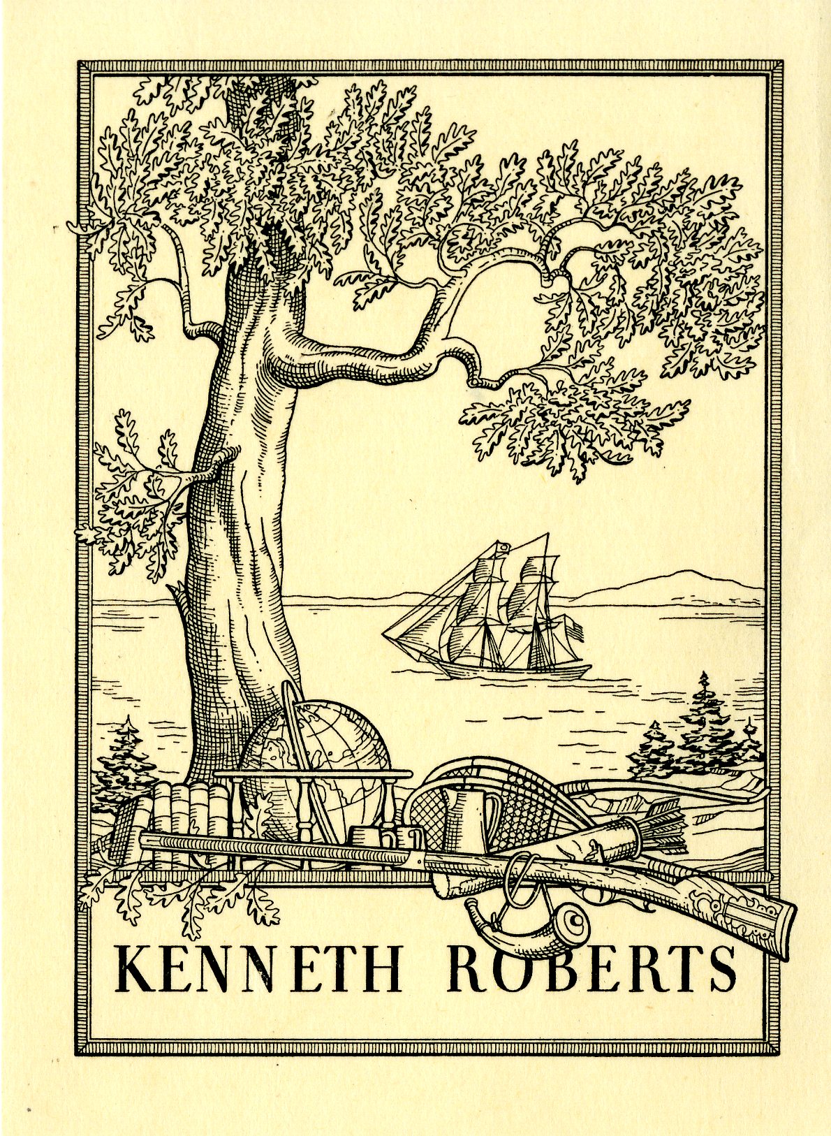 Kenneth Roberts Bookplate 