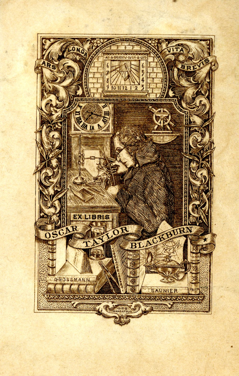 Oscar Taylor Blackburn Bookplate 