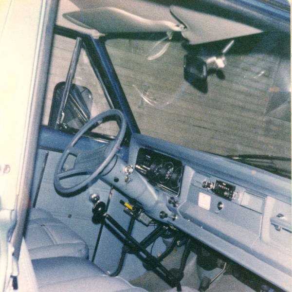 Interior shot of Four Mounds vehicle