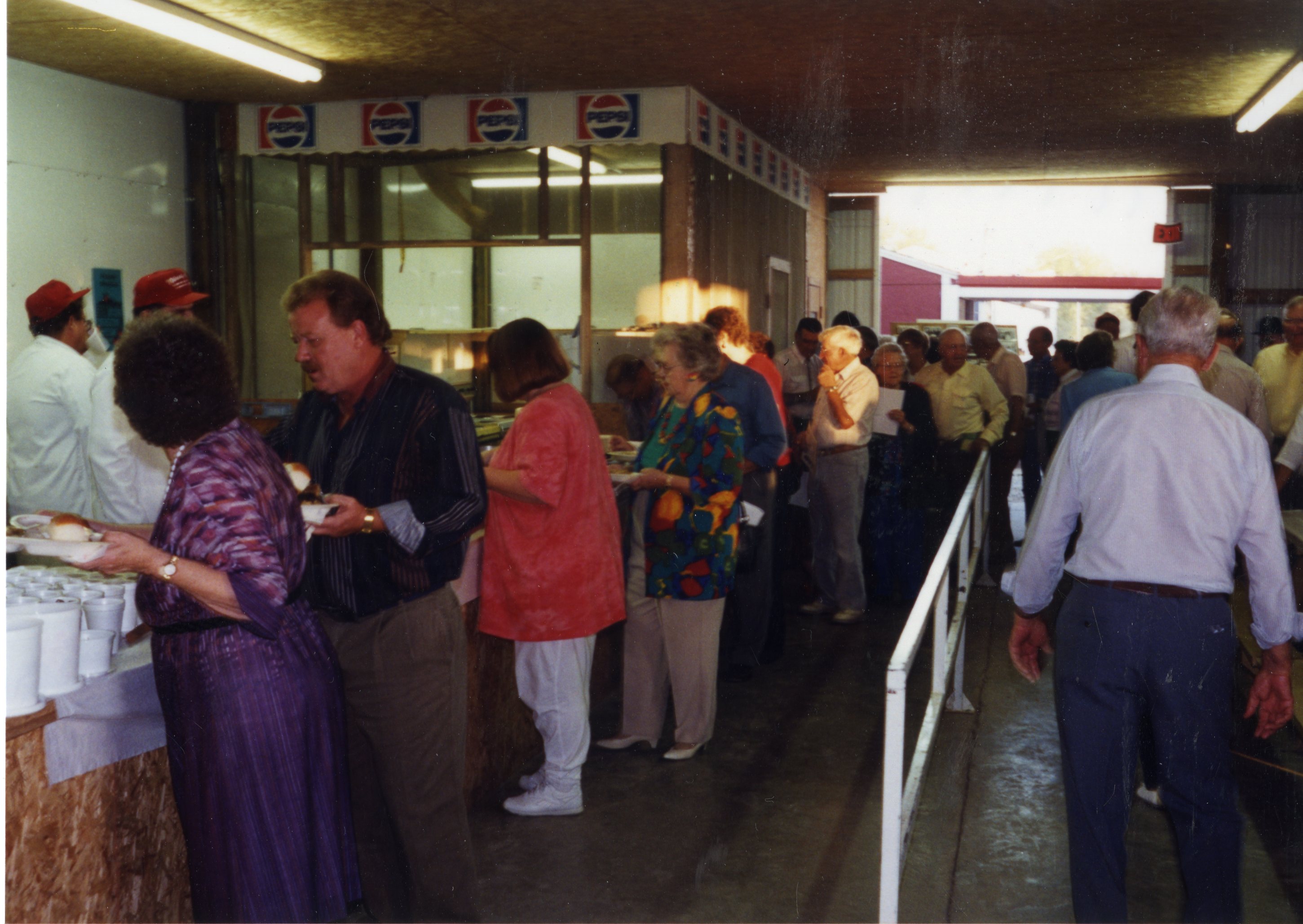 1976 Guests in line for dinner at the Big Wyacondah celebration