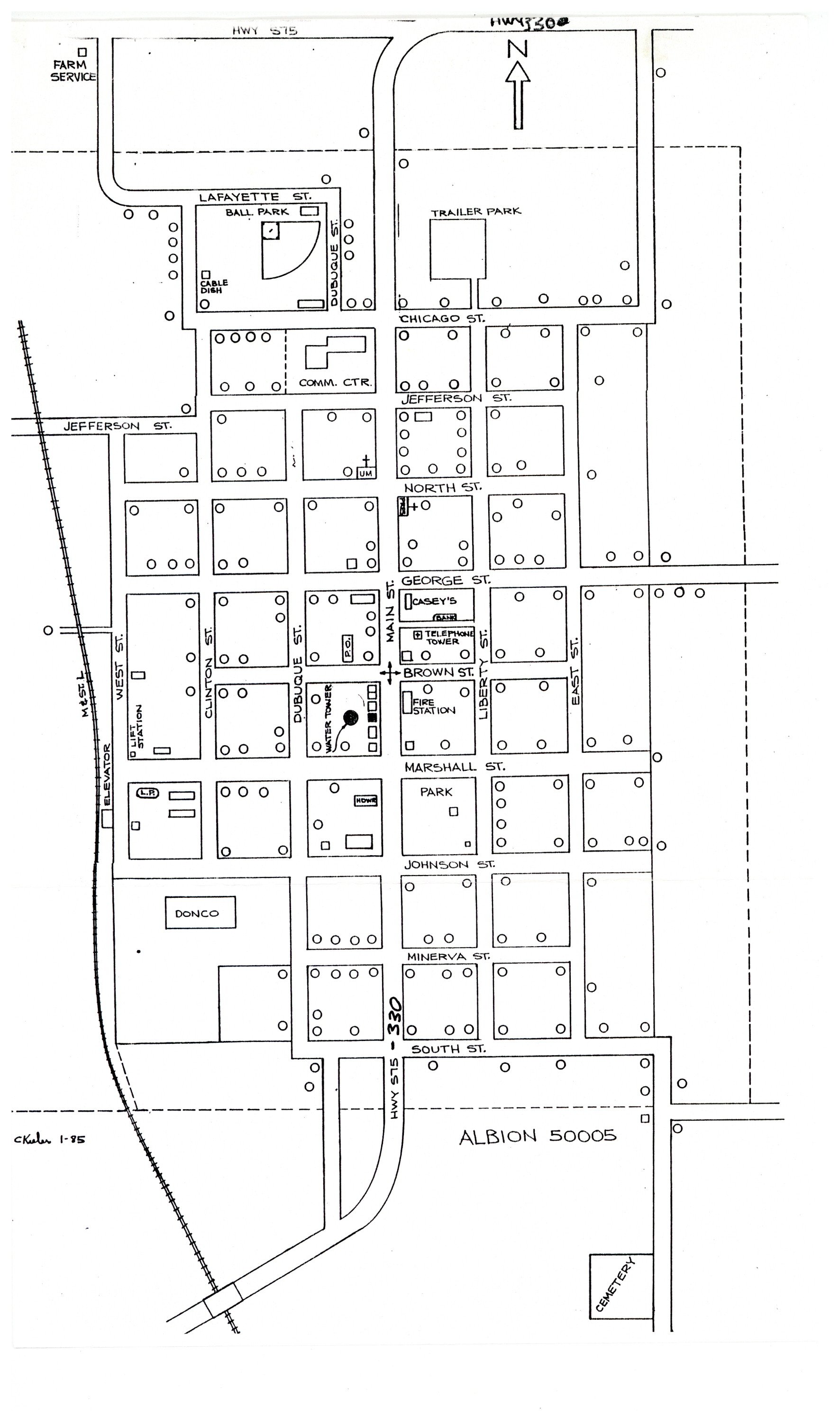 1985 Albion Map