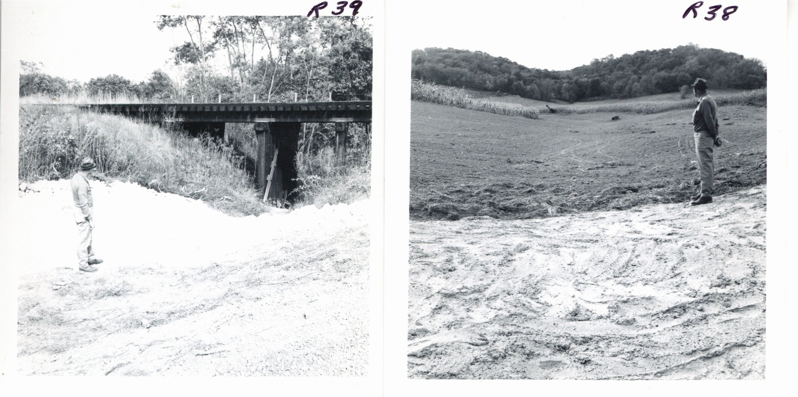 Outlet stabilizer and waterway on Gregory Kueter farm, 1969
