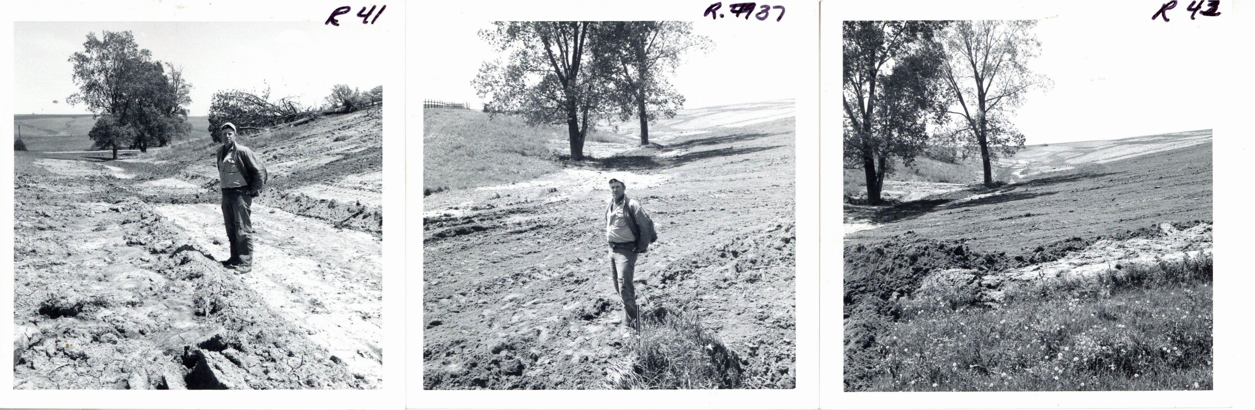 Caroll Ruchotzke farm waterway construction, 1968