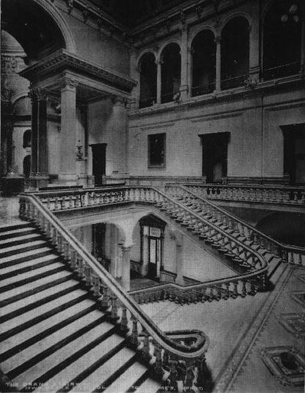 Capitol stairs as seen from second floor before 1904