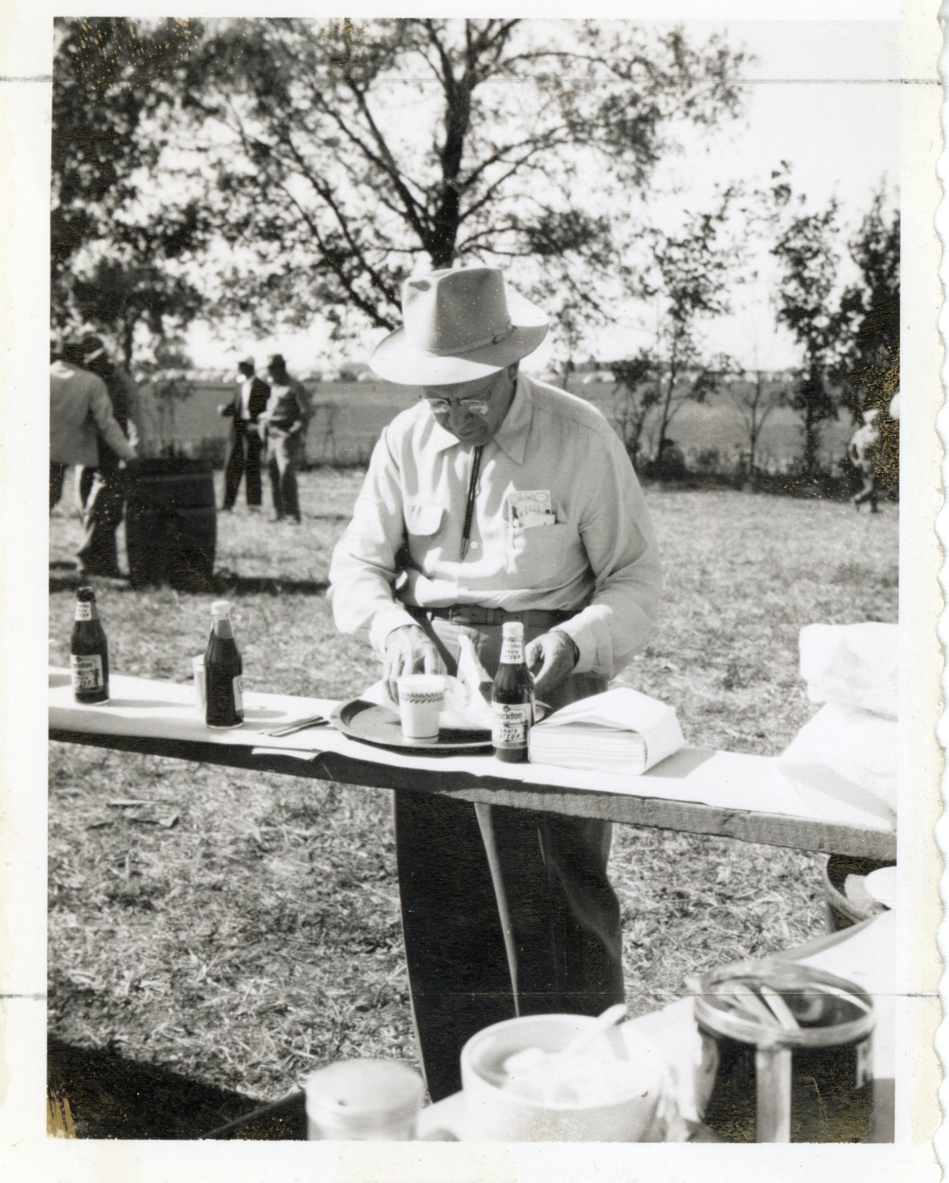 Unidentified Man Eating Lunch