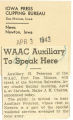 WAAC auxiliary to speak here