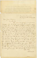 65. Lincoln to U.S. Sen. James W. Grimes on election credentials for state representatives
