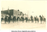 Knights posing on horseback for Mecca Day parade, The University of Iowa, 1916
