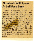 Plambeck will speak at SCD banquet. 