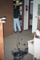 Unidentified man in closet